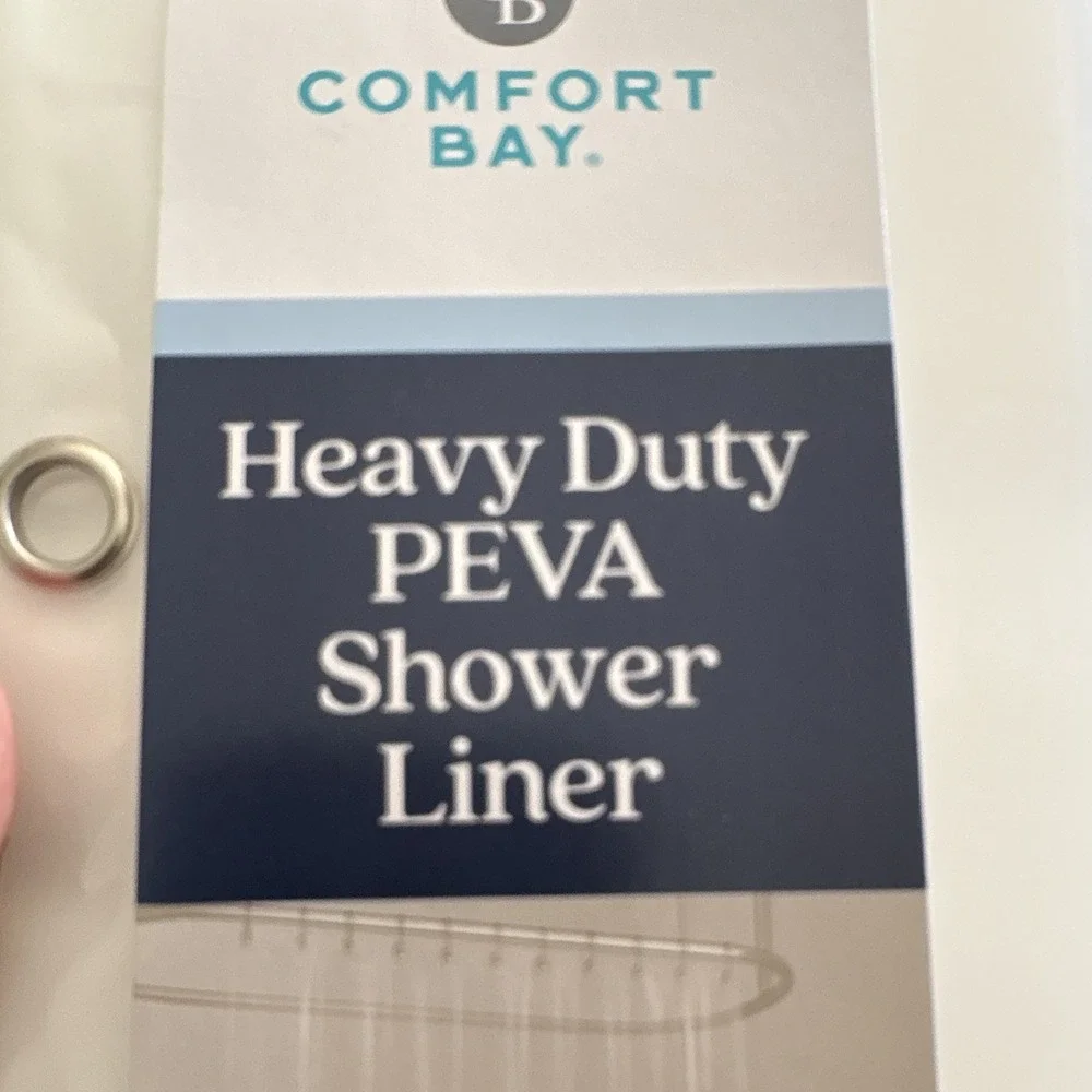 Lot of 3 Comfort Bay Clear PEVA Shower Curtain Liner 70x72 Heavy Duty Clear